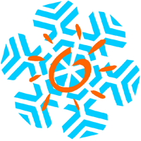 Winter Adult Reading Month snowflake logo