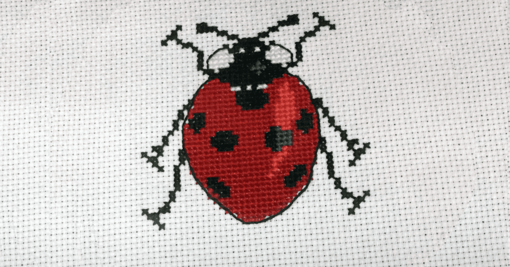 Cross stitch ladybug