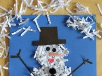 Snowman paper craft