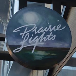 Prairie Lights book store sign