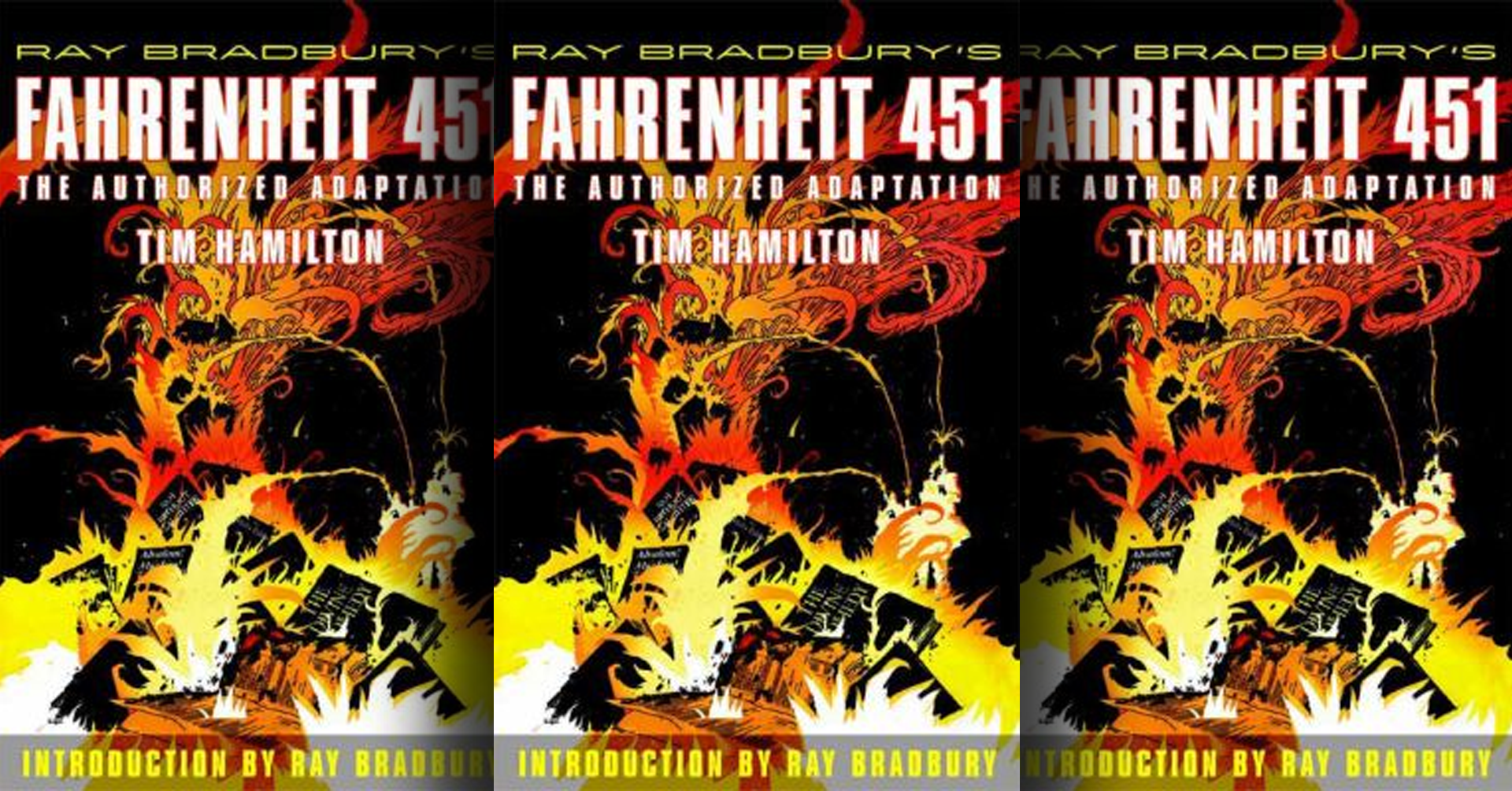 Fahrenheit 451 by Ray Bradbury (book cover)