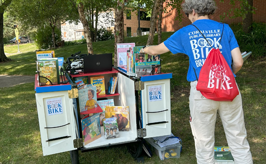 Children's Librarian with the Book Bike