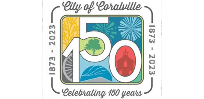 City of Coralville Celebrating 150 years 1873-2023