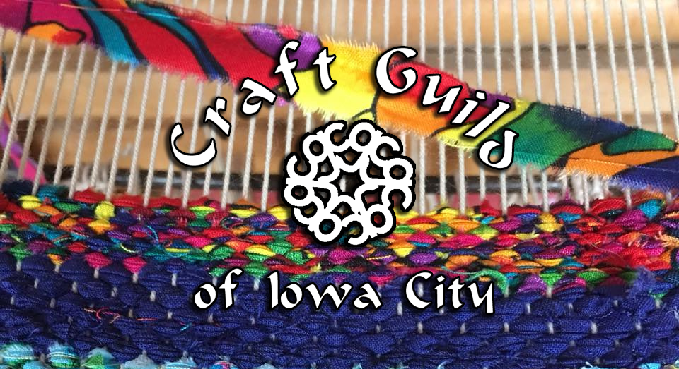 Graft Guild of Iowa City logo over image of loom.