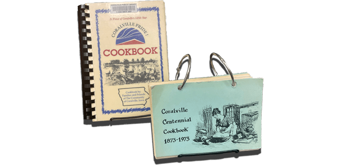 100th and 125th Coralville Anniversary Cookbooks