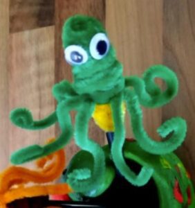 Octopus made out of pipe cleaners