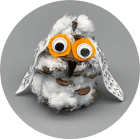 Pinecone Snowy Owl