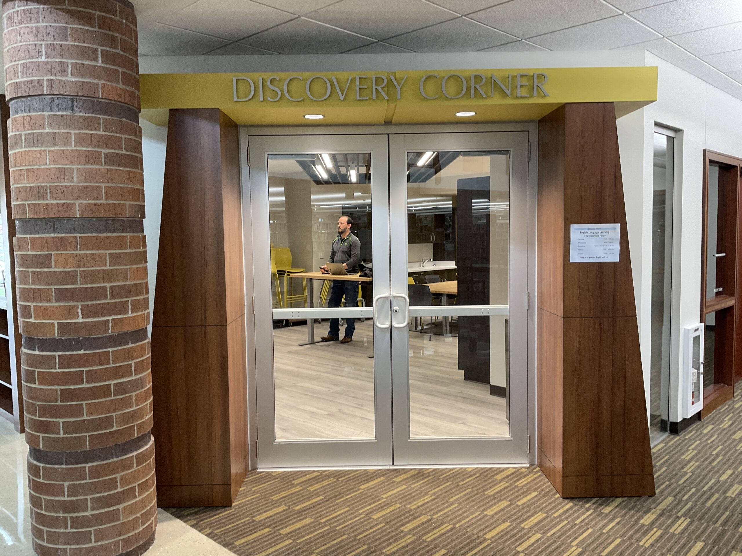 Door to Discovery Corner at the Coralville Public Library