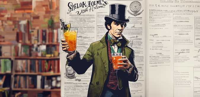 Sherlock Holmes with a mocktail.