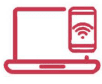 Icon of laptop and wifi