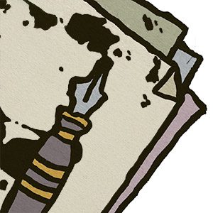 Drawing of a leaky pen