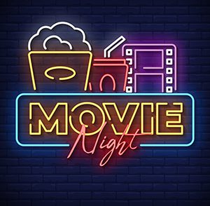 Movie Night Neon Sign