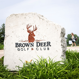 Brown Deer Golf Club stone sign
